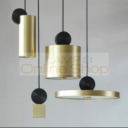 Postmodern creative pendant light 4 styles plated gold Nordic living dining room corridor restaurant hanglamp lighting Luminaire