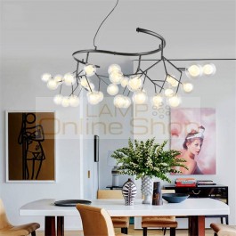 Postmodern Glass Pendant Light Dining Room Kitchen Fixtures LED Pendant Lamp Romantic Firefly Hanging Lamp Avize Lustre Lighting