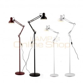 Promotion LED Floor Lamp Light unfoldable arm black silver yellow Creative Nightstand 3W white E27 led lamp Kung free express