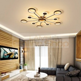 Rectangle Aluminum Modern Led ceiling lights for living room bedroom AC85-265V White/Black Ceiling Lamp Fixtures