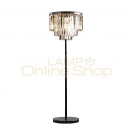 Simple Modern Crystal Floor Lamp LED Home Luminaire Fashional study room light Creative Vintage Coffee Shop hotel floor light