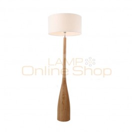 Simple Nordic floor lamp Wood leg Fabric lampshade Japanese E27 warm Floor Light Living Room Bedroom Restaurant Wood table light