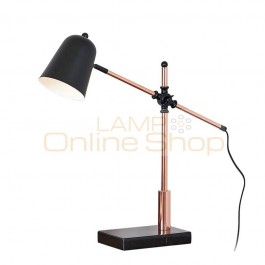 Simple Table Lamp American Table light Flexible Swing Arm Desk Lamp Arm Folding Study Book Reading Light E27 lamp Holder