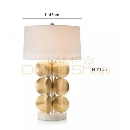 Simple Table Lamp modern gold body white fabirc shade desk lamp Decoration Lampe creative E27 3W led bulb Nordic Light