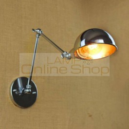 study room Chrome extending Wall fixtures sconce for salon hotel guest room bedside Wall Lamp Cafe Bar mirror Light Wall lights
