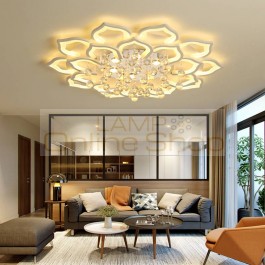 Surface mounted modern crystal Led ceiling lights for living room led deckenleuchte globe ceiling lamp home accessories partecho
