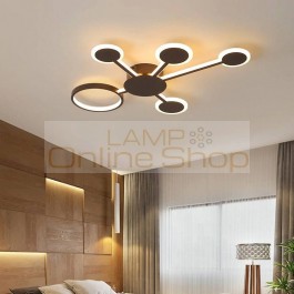 Surface mounted modern led ceiling lights for living room Bed room light coffee color plafondlamp home lighting led Ceiling Lamp