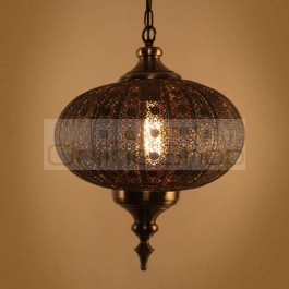 Suspension Luminaire American Hollow Carved Pendant Lamp Southeast Antique Bronze Lantern Pendant Light hanglamp