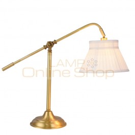 Table Lamp Nordic Copper Desk Lamp Study Lamp Classic Architect Table Light Hotel Bedside office lamps personality decoration