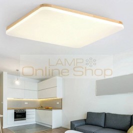 Ultra-thin 5cm wooden Acrylic led ceiling lights for living/dining room home Lighting 60w 96w modern large ceiling lamp fixture