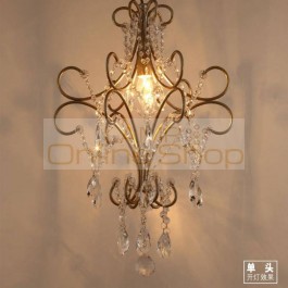 Vintage Kitchen lamp chandelier LED corridor Coffee shop indoor lighting fixtures passway hanging light mini crystal chandeliers