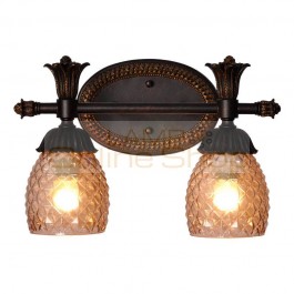 Vintage Pineapple wall lamp bathroom mirror lights Modern mirror headlights retro pastoral Wall Lights For Home Lighting