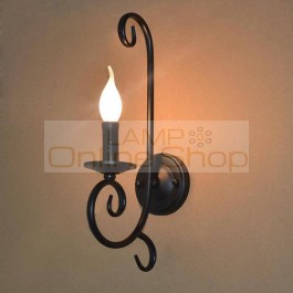 warehouse rustic metal iron Wall Lamp Led Indoor wall Sconce Kitchen Entrance E14 led candle wall light home Luminaire