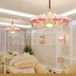  modern candle lamp crystal chandelier led Lustres de Cristal best sellers art Deco elegant glass lampshade chandelier