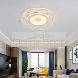  Modern Round Acrylic Led Ceiling Lamp for Living Room Bedroom Hanging Lamps Home Deco Dimmable Ceiling Light Fixtures