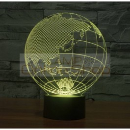 World map shape touch New Night Lights Globe map shape acrylic 3D illusion lamp children kids bedroom Decoration Led night lamp