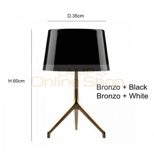  design new Brief modern decoration table lamp tripod black white light bedroom lovely decorative E27 led bulb