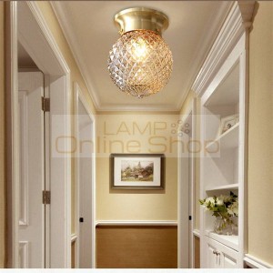 Abajur Modern LED Glass Lampshade Cafe Bar Ceiling Light for Living Room de teto Dining Room Copper Glass Hanging Lamp