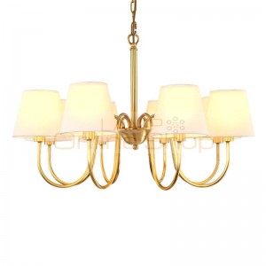 American LED chandelier light Kung copper 8 arms E14 3W 110/220V input for living room dining room bedroom home decoration