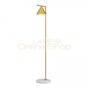 Captain flint Simple Modern Floor Light Kung E27 3W led lamp Creative standing lamp gold black body color lampshade
