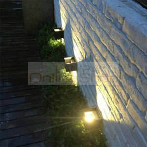 DC12V 6W LED Wall Lamp Surface Mounted Cube Wall Light red green blue white color Up And Down outdoor Bracket Lamp Waterproof