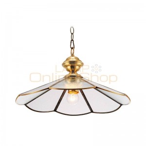 European style Copper pendant Lamp diningroom light traditional hanging drop light E27 lamp Bedroom Restaurant home decoration