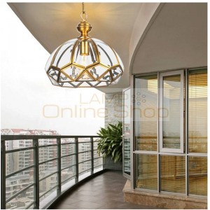 European style Copper pendant Lamp hanging drop light E27 led lamp 10W warm white AC200V for Bedroom Restaurant home decoration