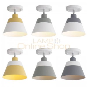 Free adjustable macaron cheap LED ceiling lights modern simple colorful family corridor decoration surface mounted LED lamp