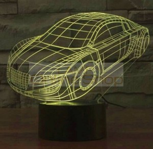 Hot sale Colorful car 3D Led lamp,usb touch switch Kids nightlight lighting bedroom lamp Acrylic engrave 3D visual night light