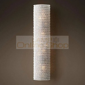 hotel Lobby Crystal wall light fixture salon Club large vertical Exhibition Long Crystal Wall Lamp for dining Room led Luminaire