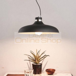  Nordic Modern Fashion Lid LED Chandelier Lamp for Dining Room Restaurant Hot Pot Shop Black Hanglamp Light Fixtures