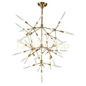 Modern circle tree led pendant light hanging lamp gold metal acylic lampshade G4 LED bulb warm white 6000K free express