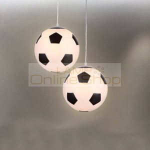 Modern Creative football pendant lights,2 colors dia 25cm glass ball lampshade suspension light for children bedroom balcony