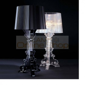 Modern Ghost Shadow Transparent Acrylic Table Lamps light Bedroom Bedside Black Acryl Table Lamp Study Acrylic Desk Lamps Light