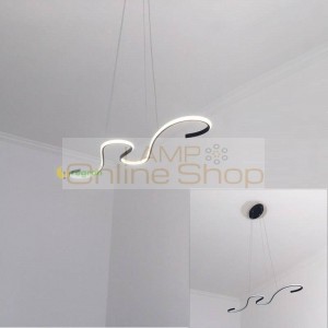 Modern led curve Pendant Light Earthworm lamp for dining room lights led strip office lamp hanging lights bedroom home lighting