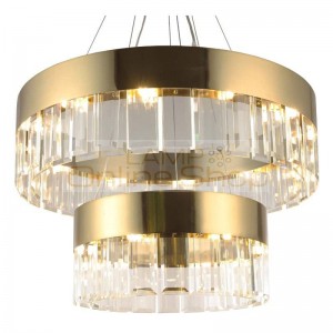 Modern luxury LED Pendant Lights gold circle glass Dia.50cm 80cm For Bedroom lamparas Home Decoration Lamp hanglamp luminaire
