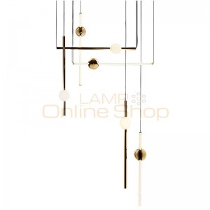 New arrical Post modern simple restaurant pendant lights foyer bedroom coffee shop deco LED droplight metal body glass lampshade
