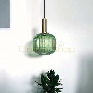  Nordic Bar Pendant lights Designer Post Modern simple Light luxury Dining room Bedroom bedside Glass LED Droplight