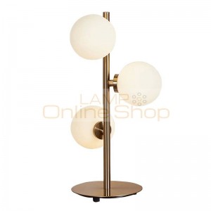  psot modern style cheap table lamp bedroom lighting kids room study room reading lamp three heads glass table light