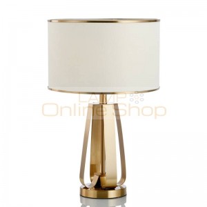 New classical creative table lamps plated gold metal lamp body in foyer bedroom bedside deco lighting E27 LED reading light