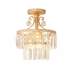 New classical pendant lights all copper foyer luxury K9 cyrstal glass lampshade decoration pendant lamps in hotel hall lighting