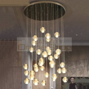 Nordic Crystal LED G4 Pendant Lights Loft Coffee Bedroom Lighting Lustres Pendent Lamps Hanging Lamps Kitchen Fixtures Luminaire