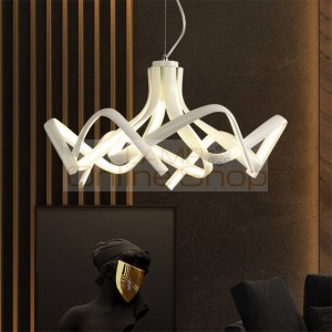 Nordic Led Chendelire Kitchen Fixtures Dining Bar Shadow Dance LED Pendant Lamp Bedroom Dining Room Decor Hanging Lamp Luminaire
