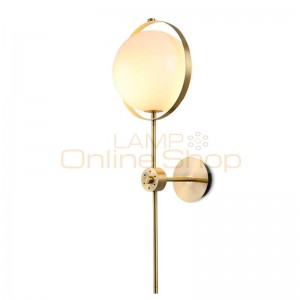 Nordic Living Room Kitchen LED Wall Lamp Glass Ball Simple Modern Aisle Lights Bedroom Bedside Led Decorate Wall Light Fixture