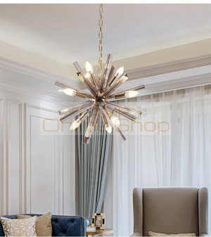 Nordic post Modern Crystal pendant light glass Dia.50cm 65cm 12pcs E14 lamp Creative personality living room lamp 