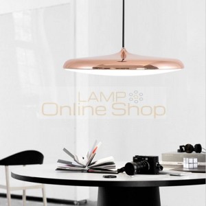 Nordic UFO Pendant Light Dia.40cm Home Lighting Modern Hanging Lamp metal Lampshade PC cover LED Bulb Bedroom Coffee Kitchen