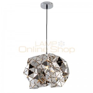 Post modern design Creative stainless steel pendant lights fashion foyer bedroom Restaurant decoration E27 LED Chrome droplight