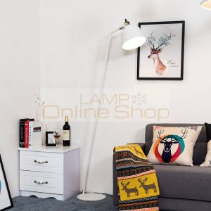 Post-modern Design Floor Lamp Black White Metal Stand Light Living Room Bedroom Reading Lamp adjustable E27 LED Bulb