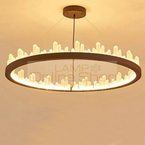 Post modern LED Pendant Lights circle frosted clear crystal Dia.90cm warm white 3000K livingroom lamparas Home Decoration Lamp