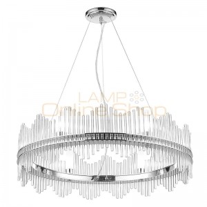 Post modern Pendant Light circle crystal light Dia.80cm chrome G9 bulb warm white 3000K livingroom lamparas Home Decoration Lamp
